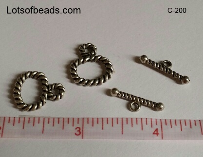 Silver toggle clasp